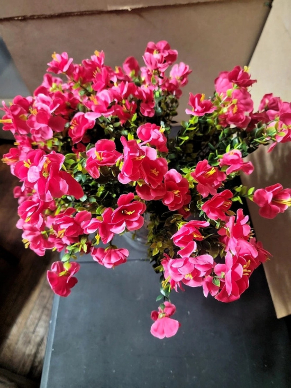 Pink & Green Faux Floral Arrangement